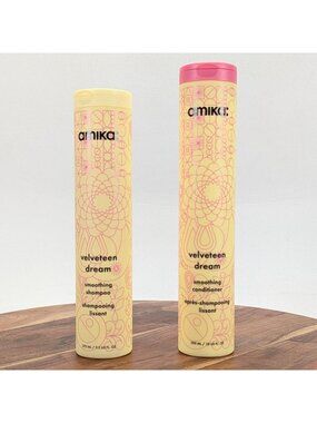Amika Velveteen Dream Smoothing Shampoo 9.2 oz Oz & Conditioner 10 Oz